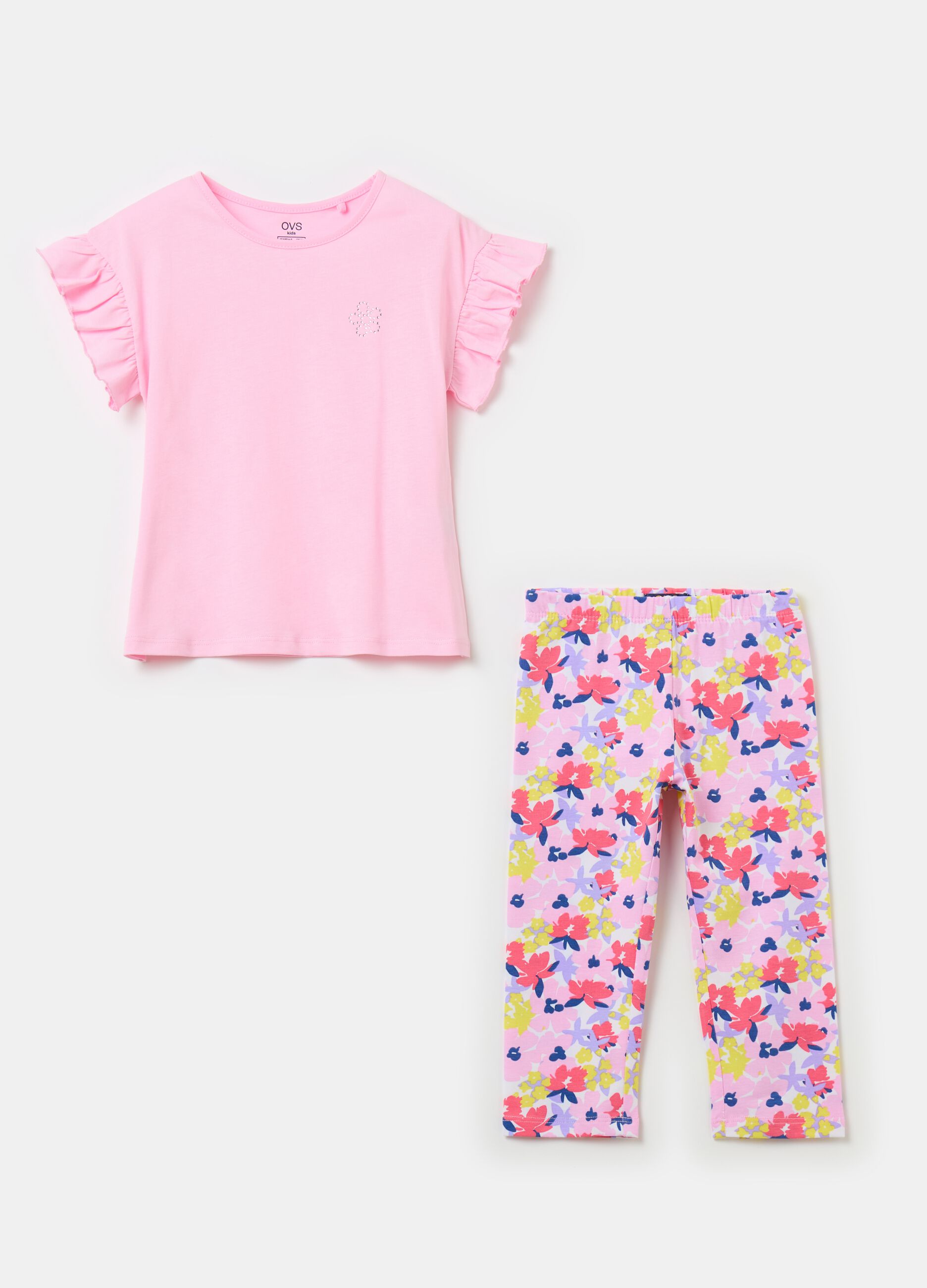 Jogging set with print and diamantés