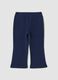 Blue organic stretch cotton flared leggings_0