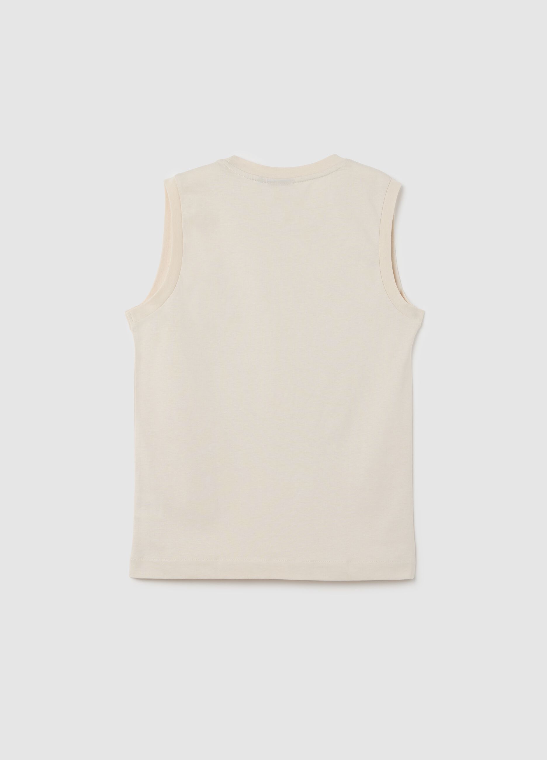 Canotta da bambino in puro cotone beige