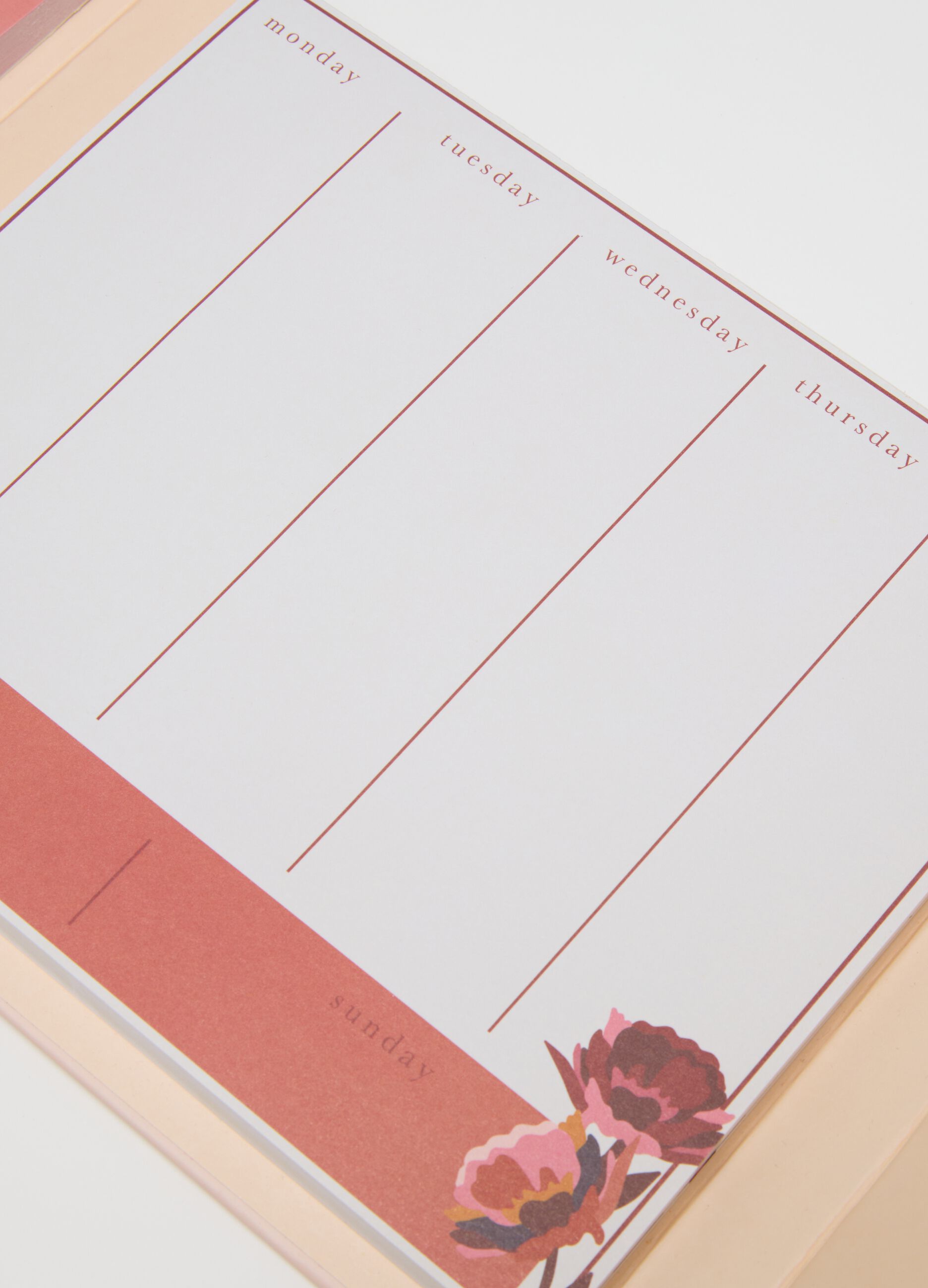 Organizer in carta multicolor con fiori