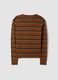 Brown viscose-blend polo-collar jumper, regular fit_6