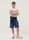 Boy's regular fit blue pure cotton shorts_0