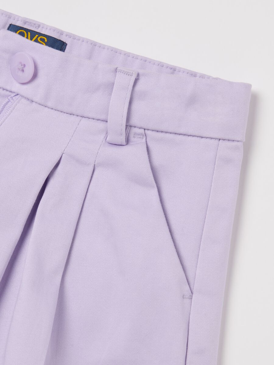 Bermuda shorts in poplin with pockets_3