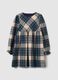 Girls' Multicolour Checked Flannel Dress - Regular Fit_0