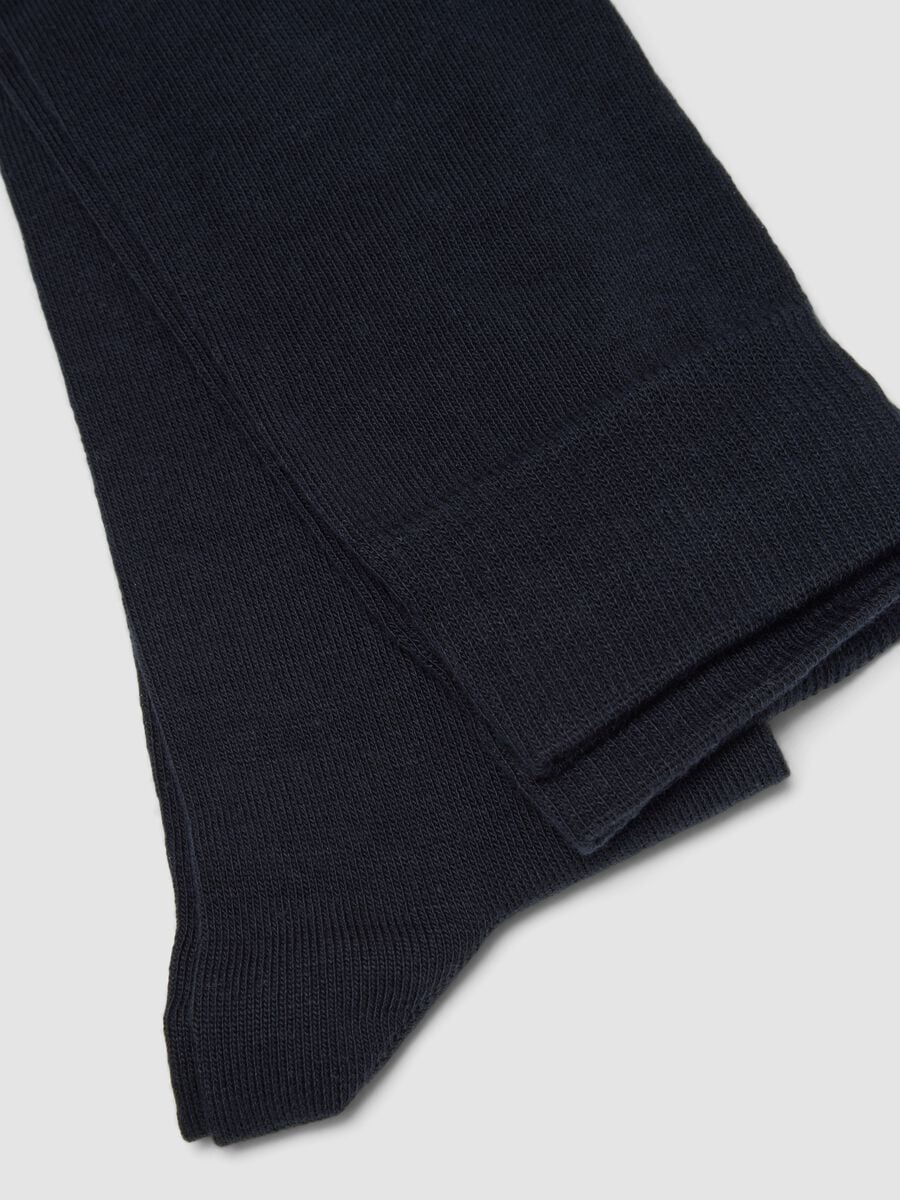 Bipack di calze lunghe blu navy in cotone elasticizzato_2