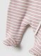 Multicoloured striped baby girl's sleepsuit in stretch cotton_3