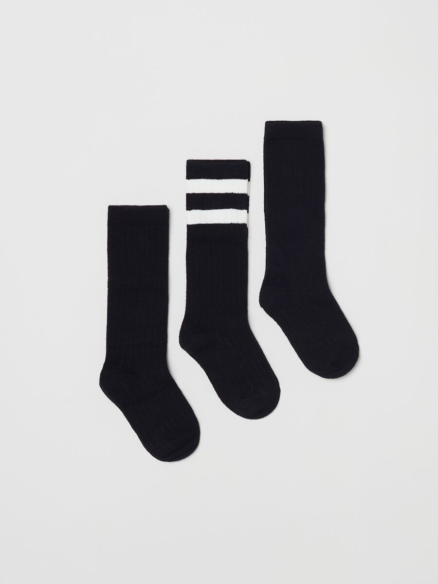 Tripack calze lunghe a righe_0
