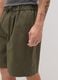 Men's green baggy shorts in 100% cotton_3