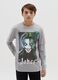 T-shirt with layered sleeves and Joker print_0
