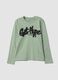 Green pure organic cotton T-shirt with &ldquo;Get Hype&rdquo; print for boys_3