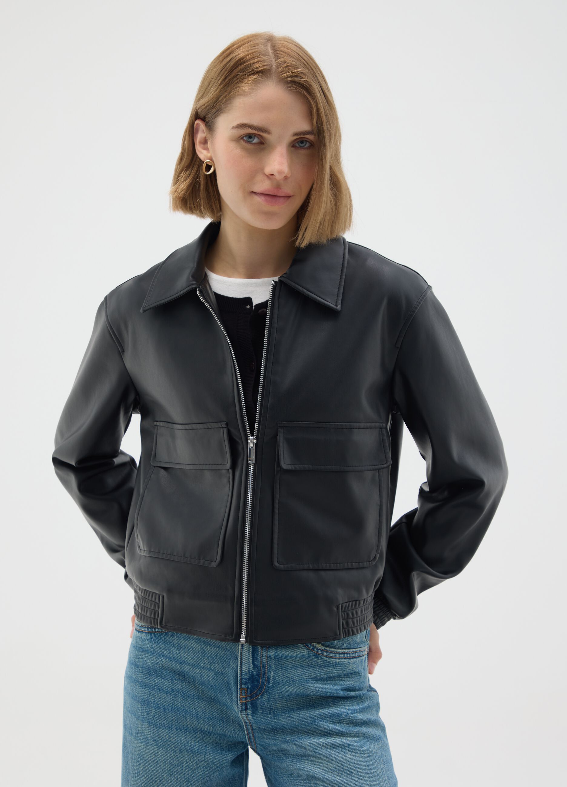 Black Regular Fit Jacket