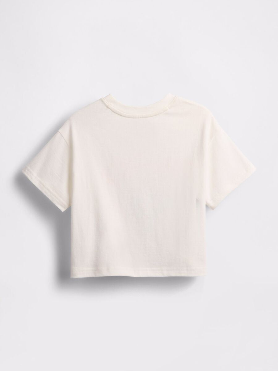 White boxy-fit T-shirt with Stitch print_1