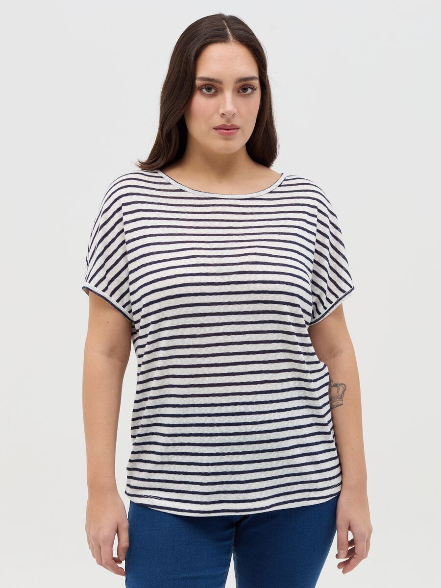Curvy T-shirt in viscose blend_0