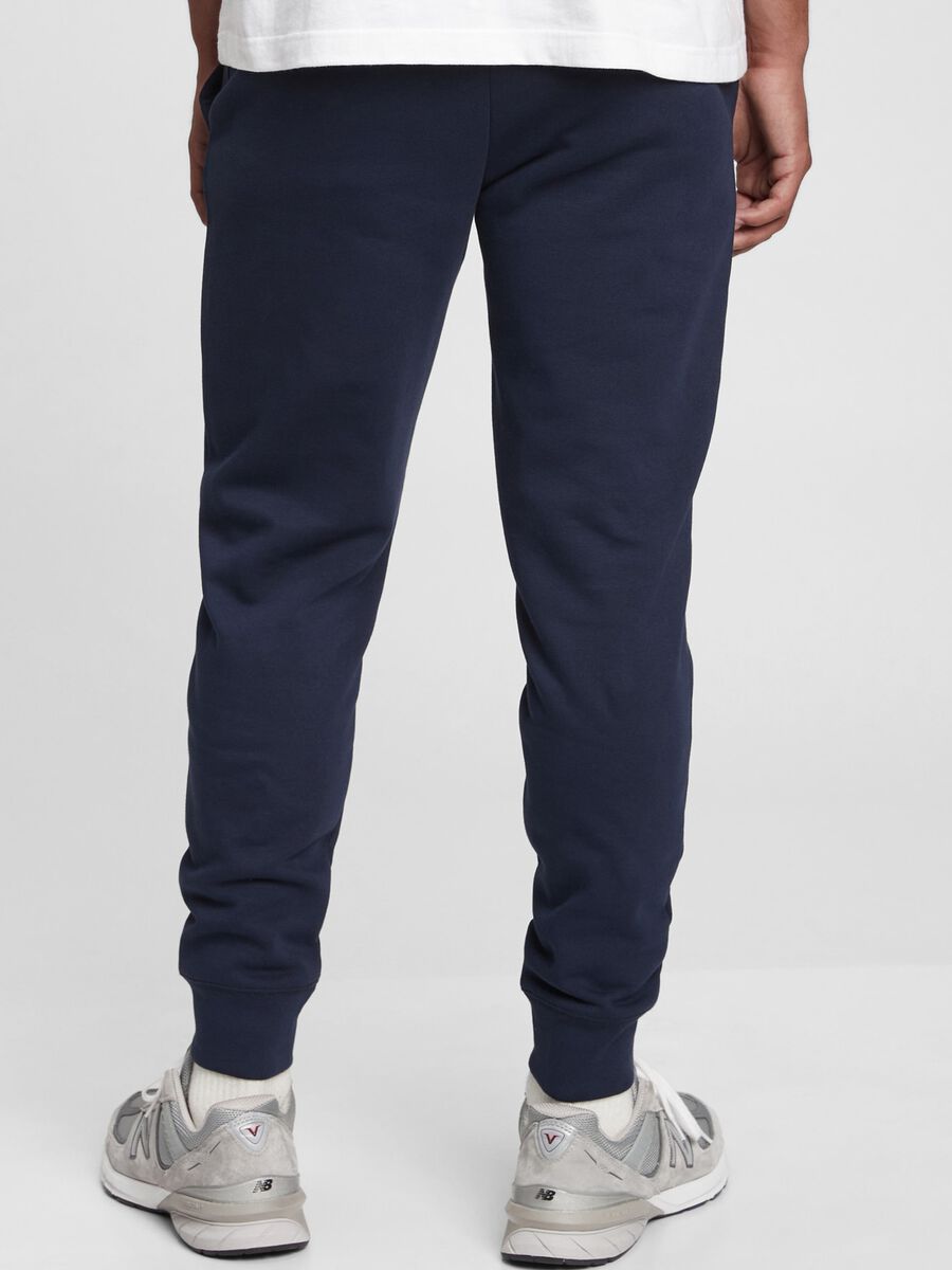 Fleece joggers with logo embroidery_1