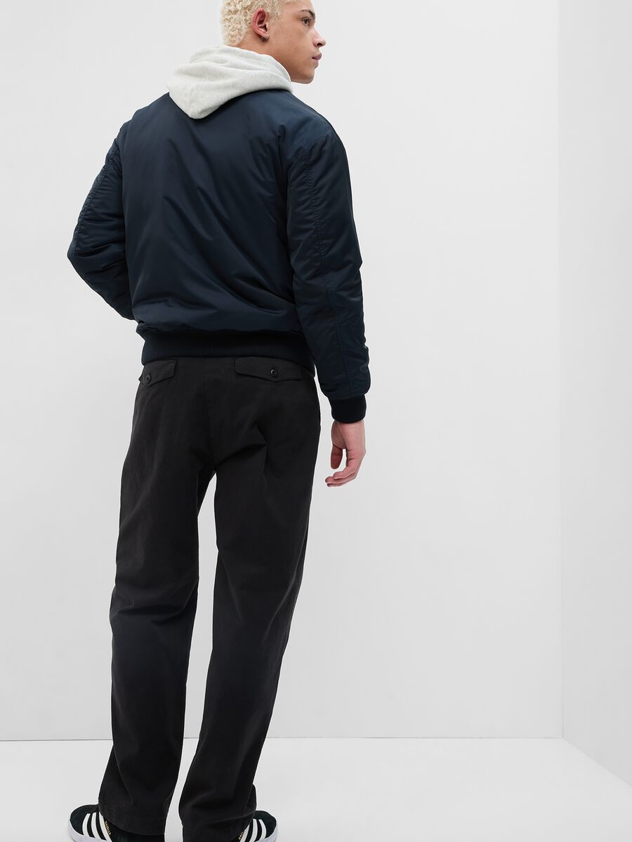 Loose-fit trousers in stretch cotton_1