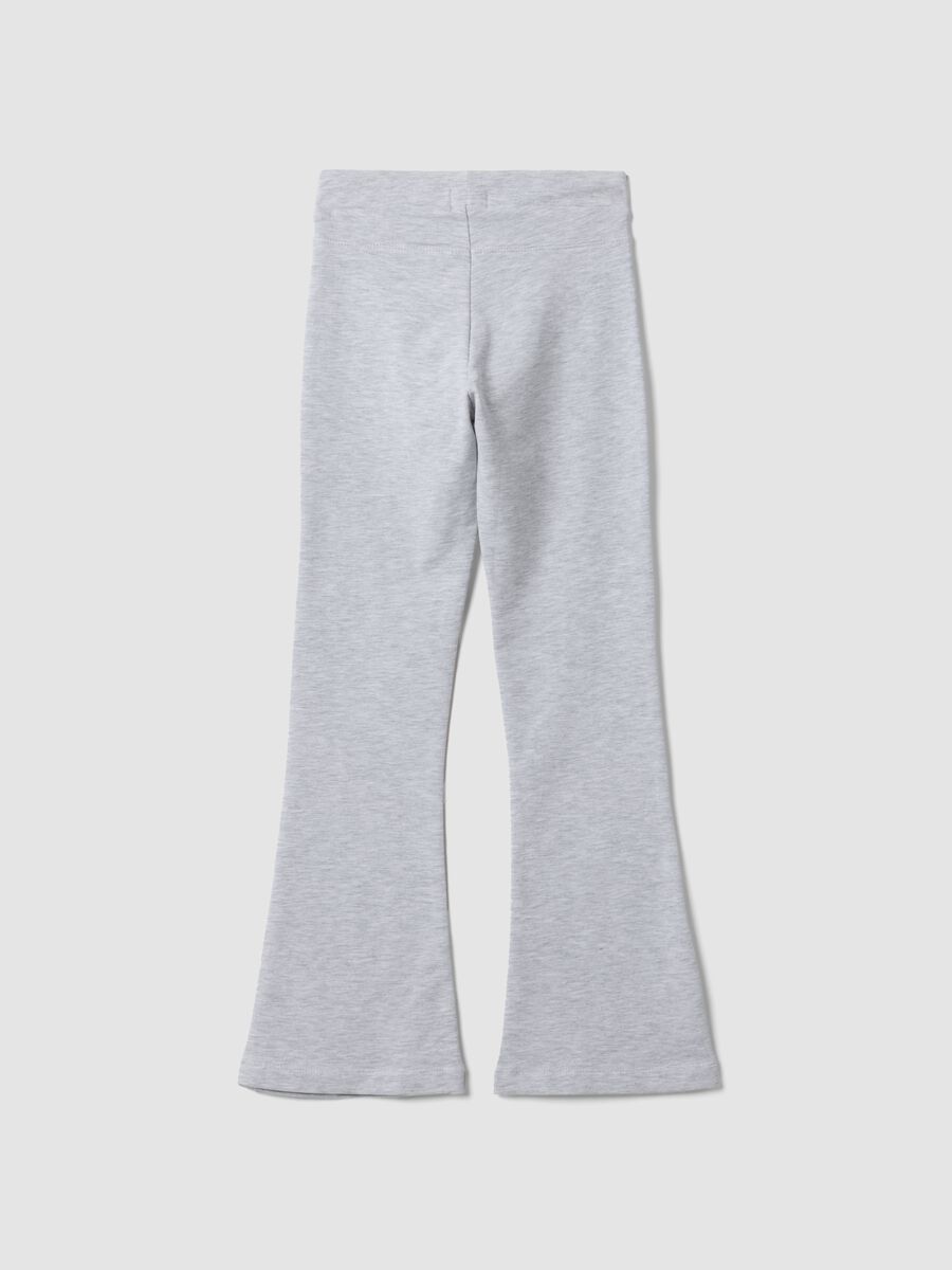 Pantaloni grigi in cotone organico elasticizzato slim fit per ragazza_6