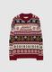 Multicolour Christmas jumper with oversized fit and crew neck_4
