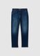 Regular fit blue stretch denim jeans_4