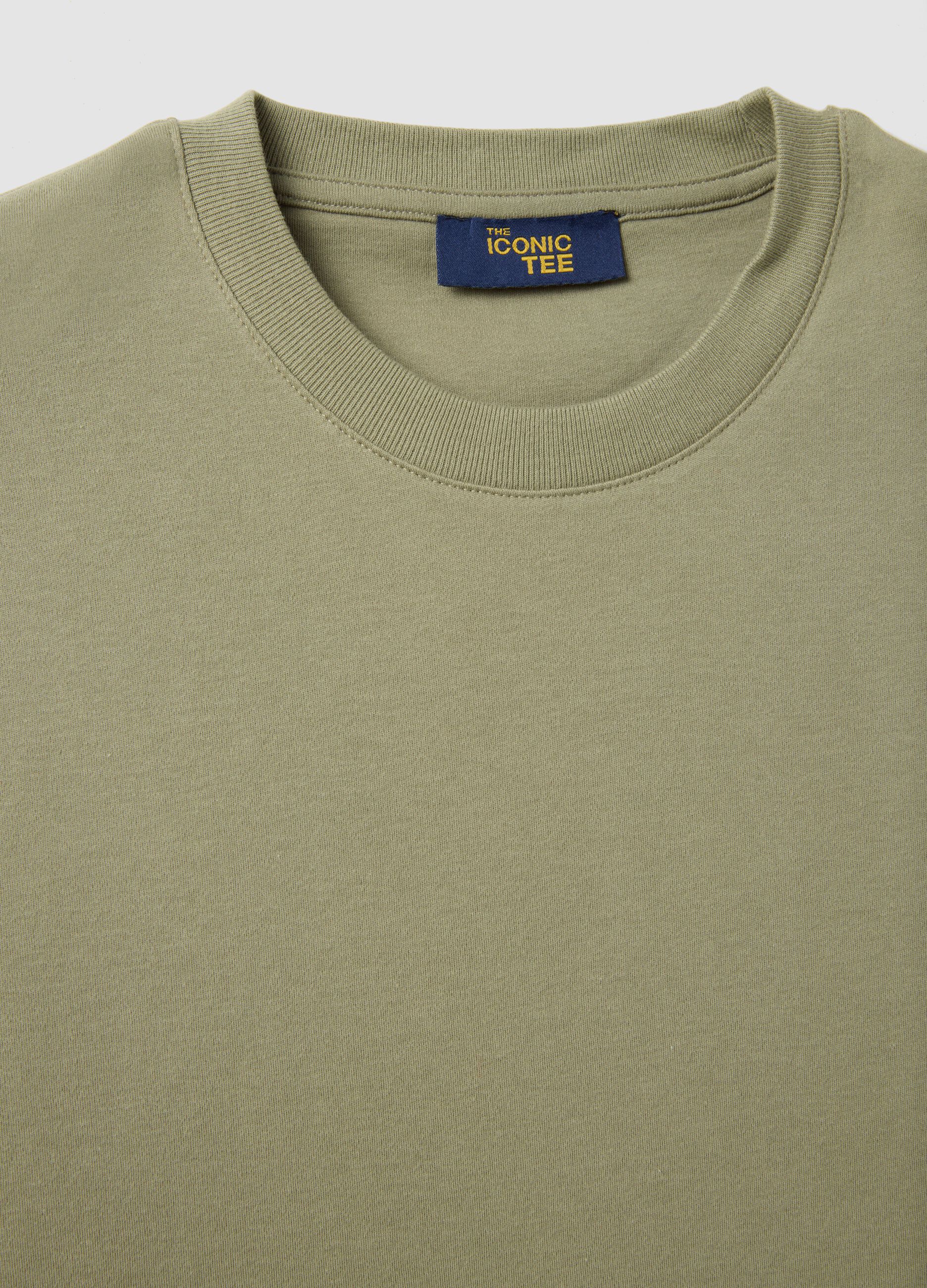 The Iconic Tee Green T-shirt in Pure Cotton Relaxed Fit