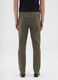 Green stretch cotton slim fit trousers_2