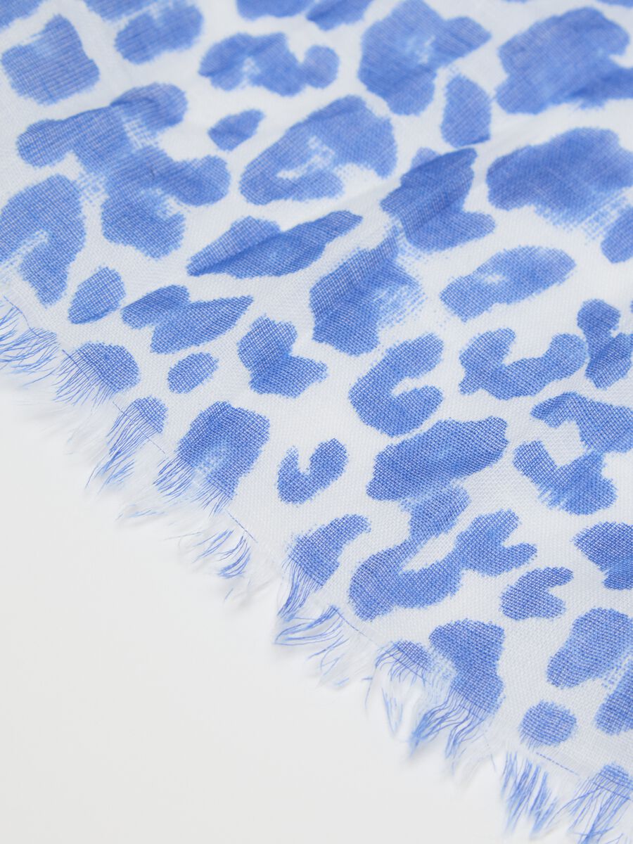 Fringed scarf in cotton_2