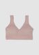 Pink stretch-fabric bra with removable padding_0