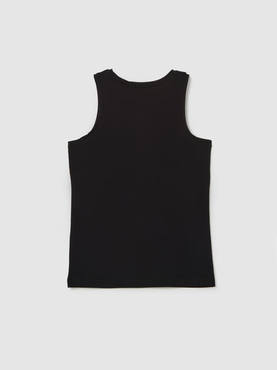 Black Tank Top with 'Rise Above the Storm' Print OVS Kids_1
