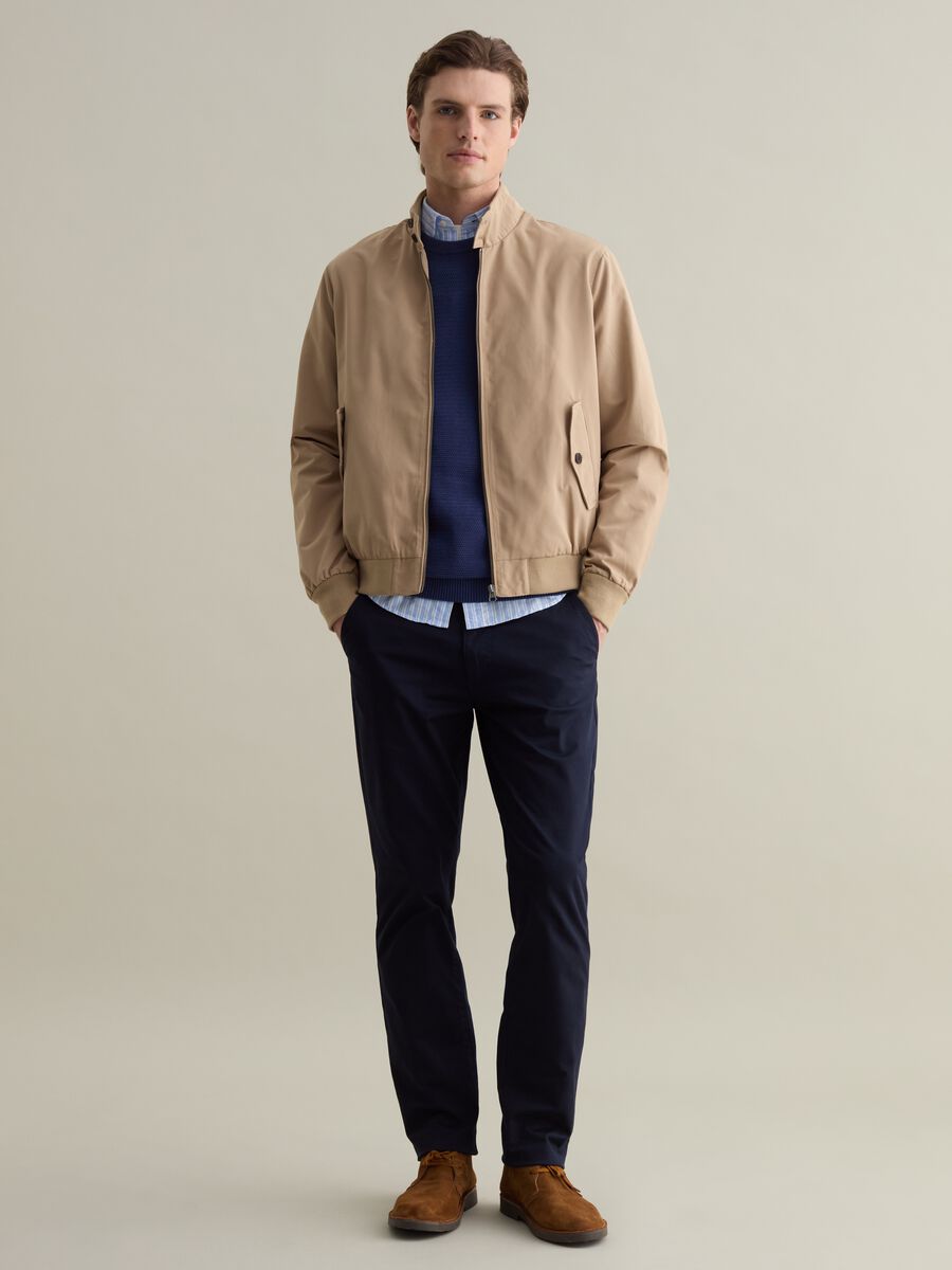 Full-zip bomber jacket with high neck_1