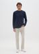 Boys' long-sleeved shirt in pure blue cotton_0