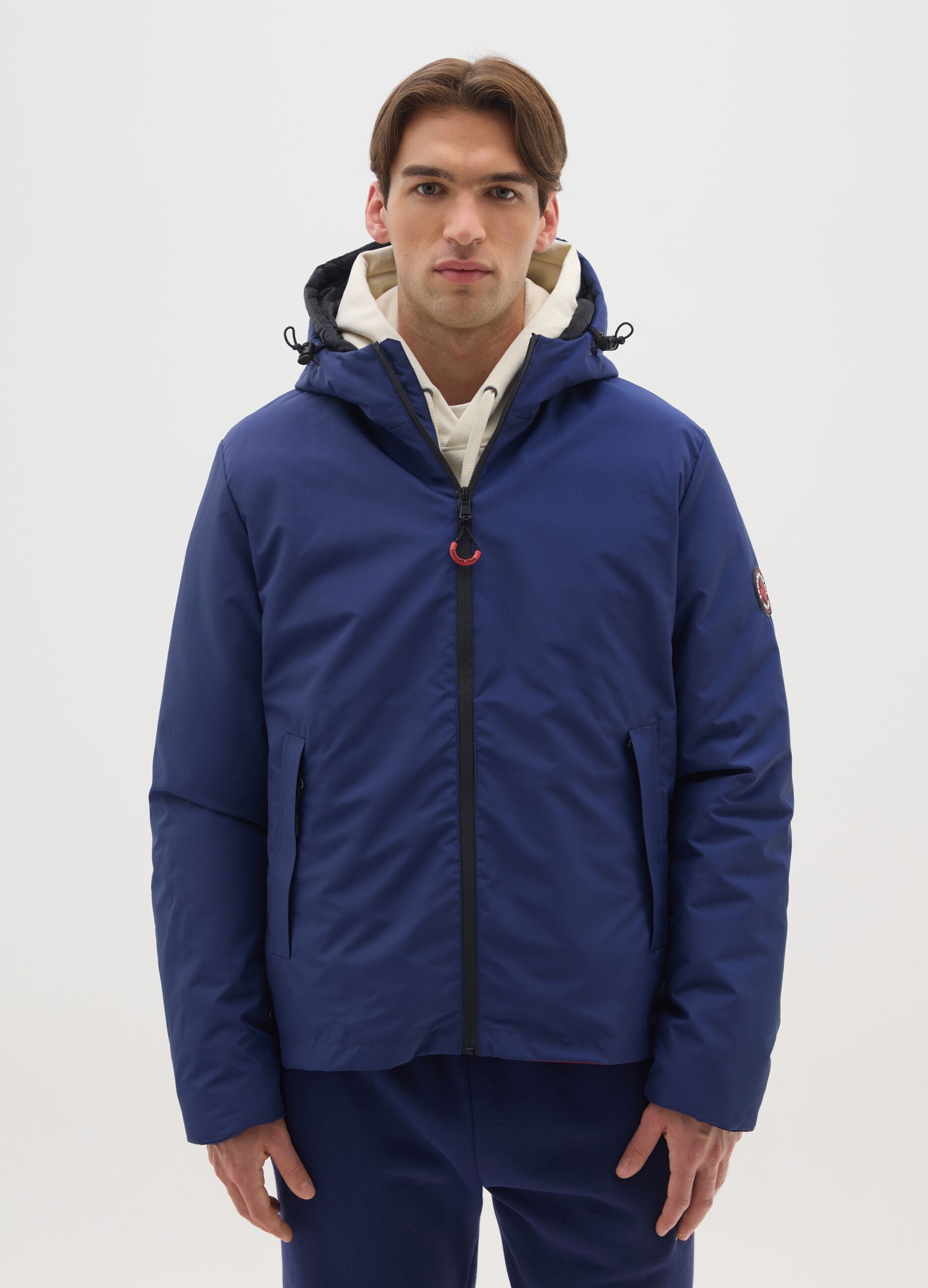 Heavy Blue Hooded Jacket