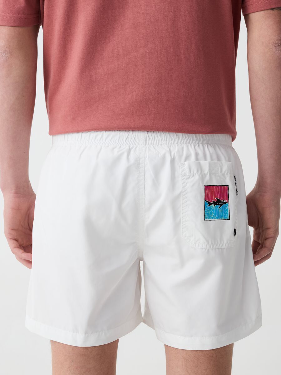 Swimming trunks with logo patch_2