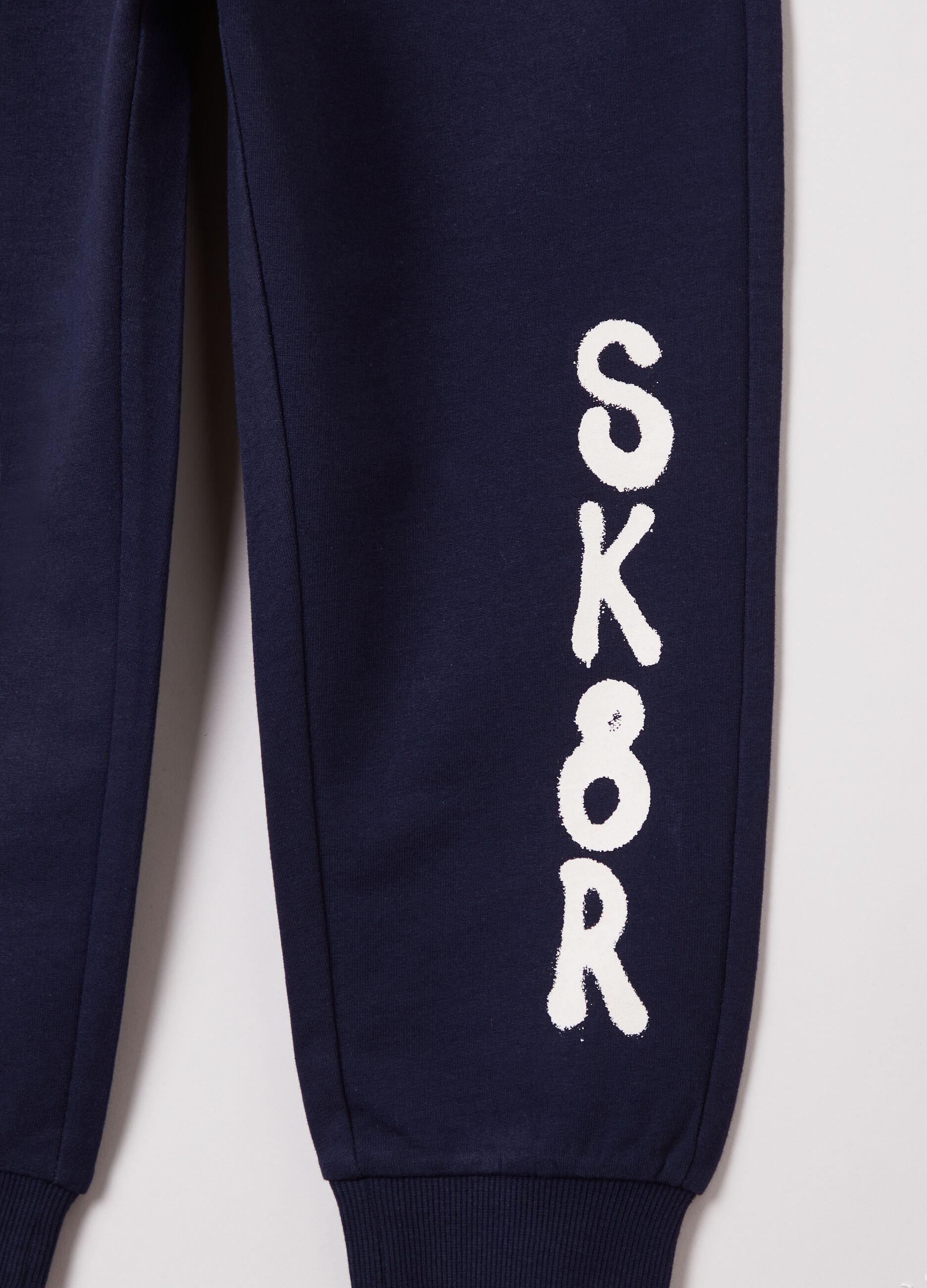 Joggers in felpa con coulisse e stampa _2