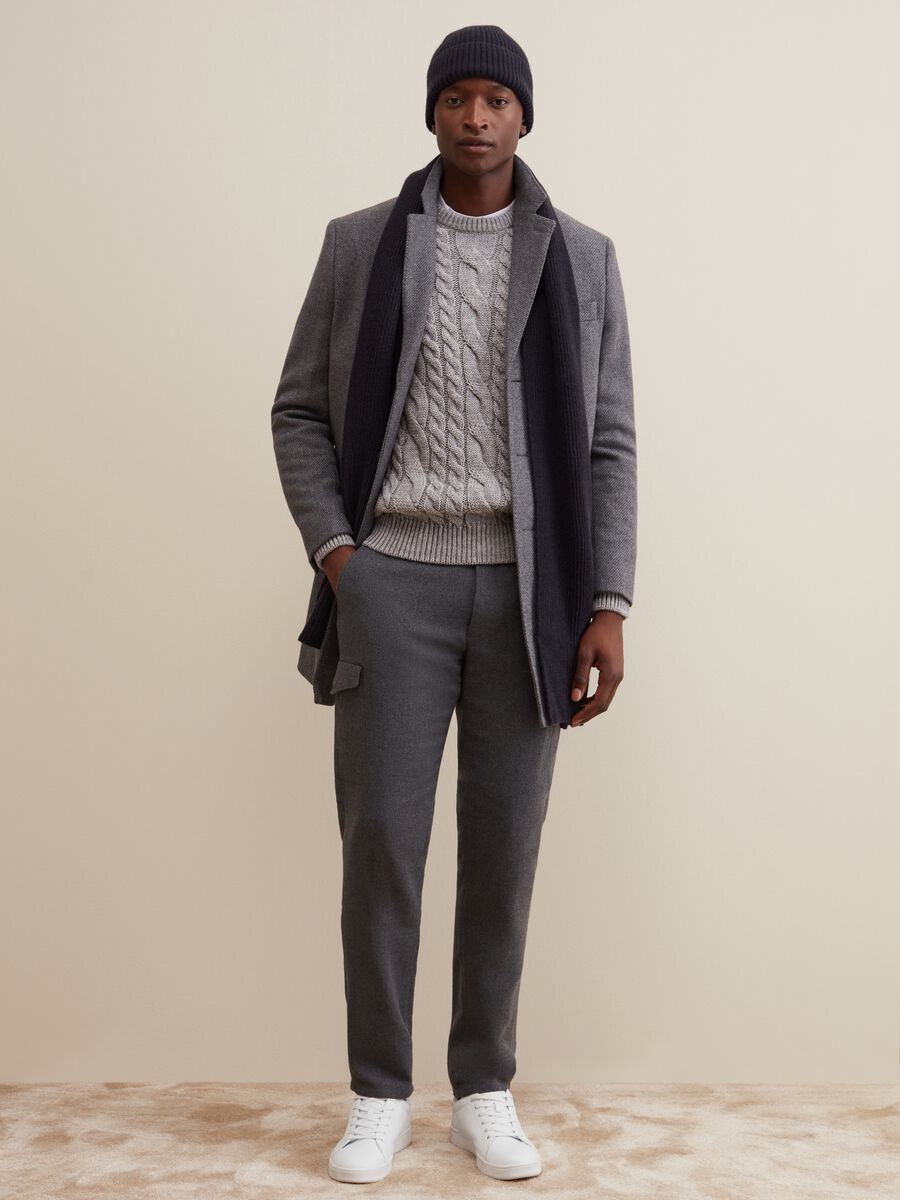 Cappotto lungo melange_0