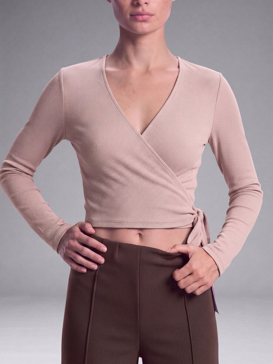 Pantaloni marroni in modal elasticizzato wide leg ALTAVIA STUDIO_3