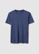 Blue pure cotton regular fit T-shirt_4