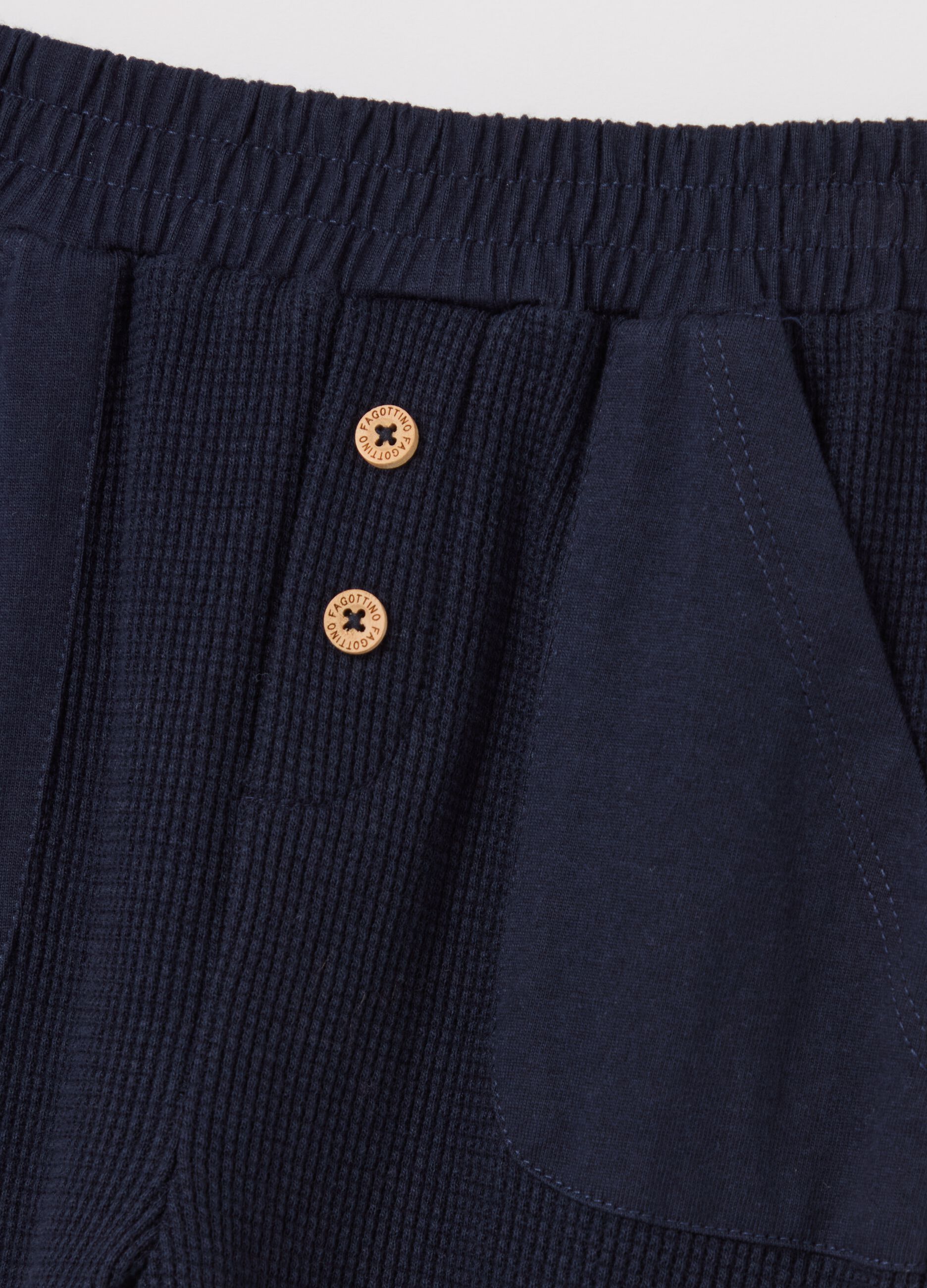 Waffle-weave joggers