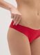 Regular fit red stretch cotton knickers with lace_3