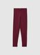 Girls' Red Stretch Cotton Skinny Leggings_3