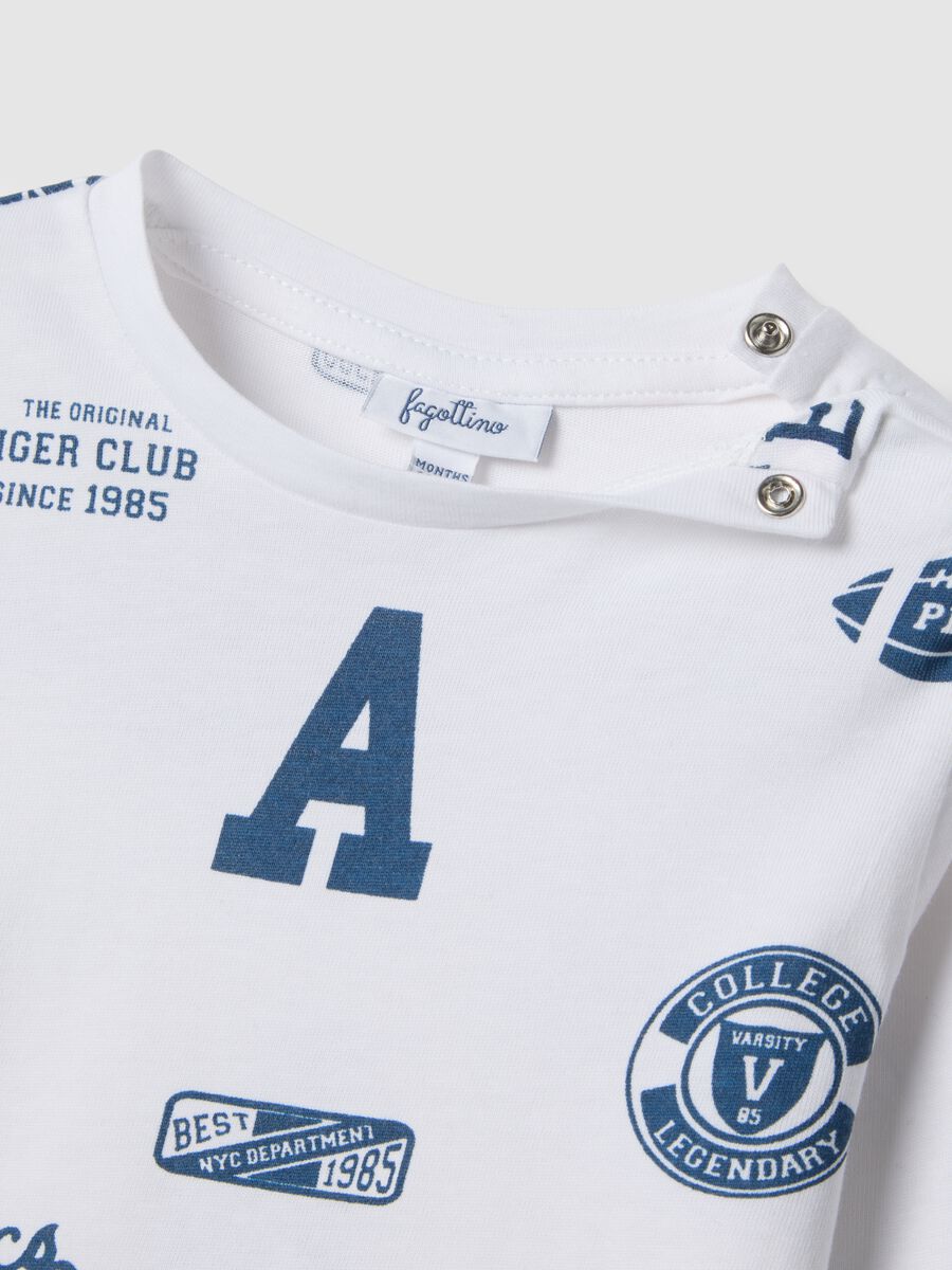 Children's white pure cotton regular fit t-shirt_2