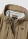 Giacca lunga beige con cappuccio e zip_5
