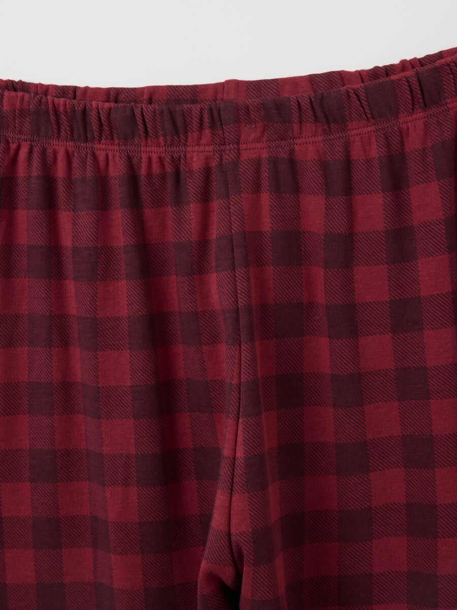Pigiama da ragazzo in puro cotone rosso regular fit_3