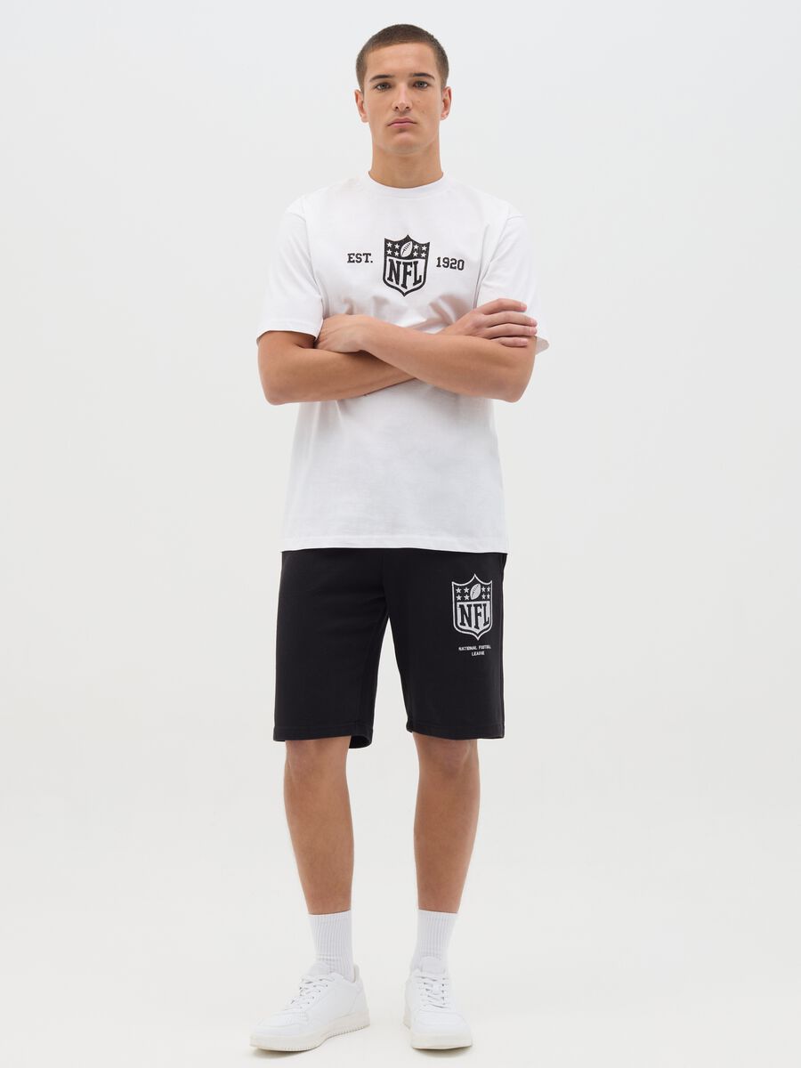 Black NFL Sports Shorts with Logo_0
