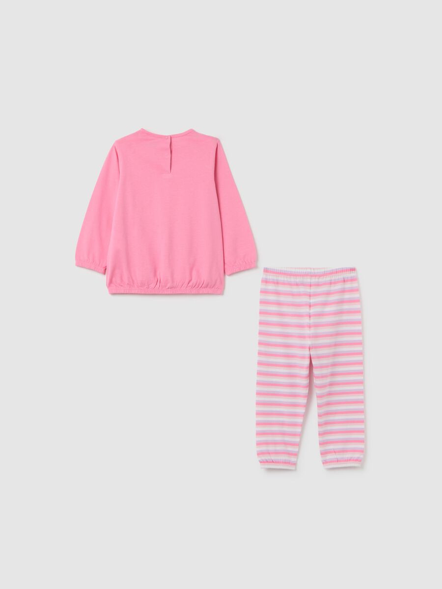 Girl's pink unicorn pure cotton pyjamas_1