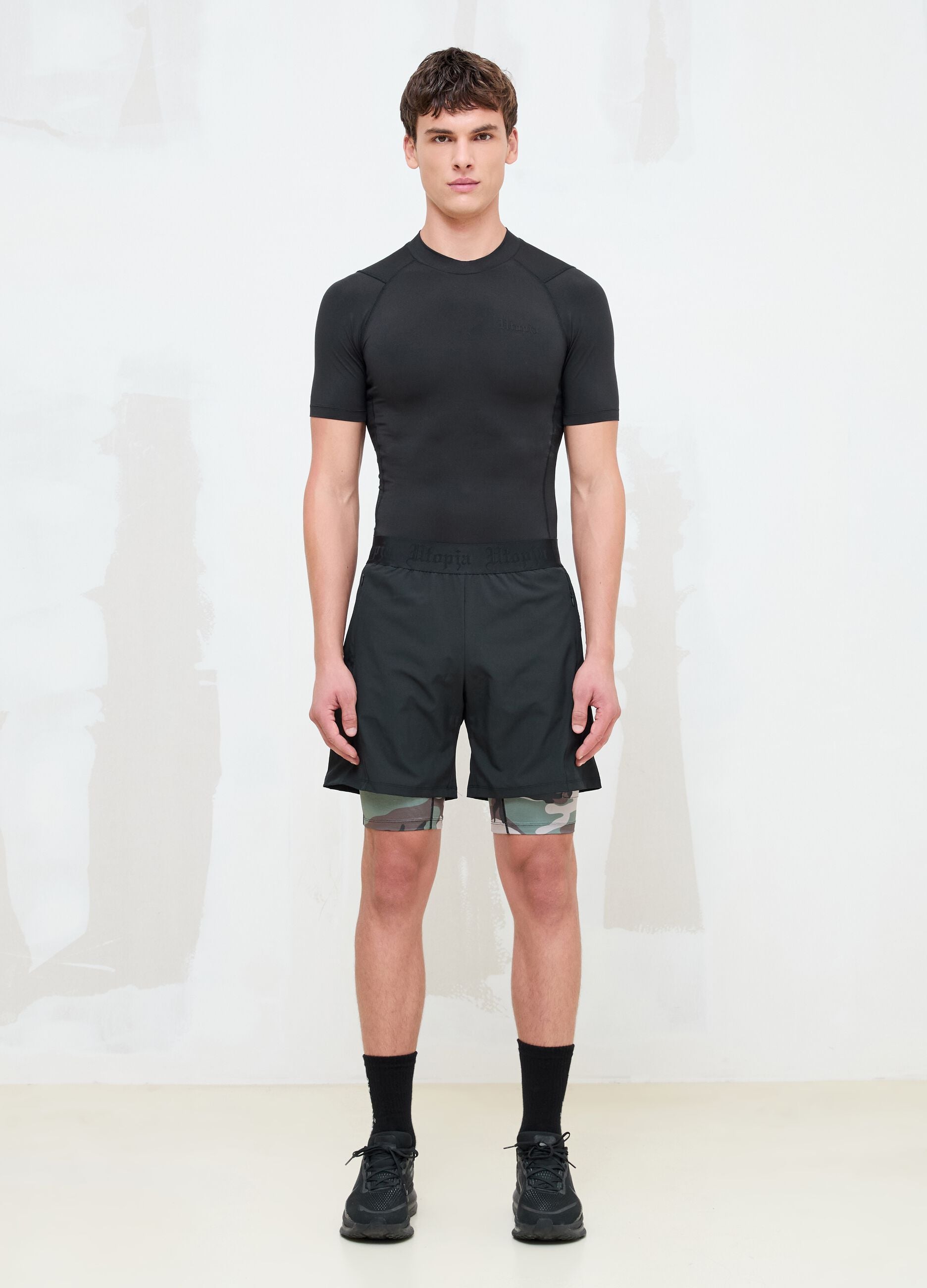 Technical Shorts Camo-Black
