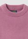 Pink cotton-blend jumper with jacquard stars for girls_3