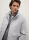 Grey padded jacket regular fit with zip and buttons_4