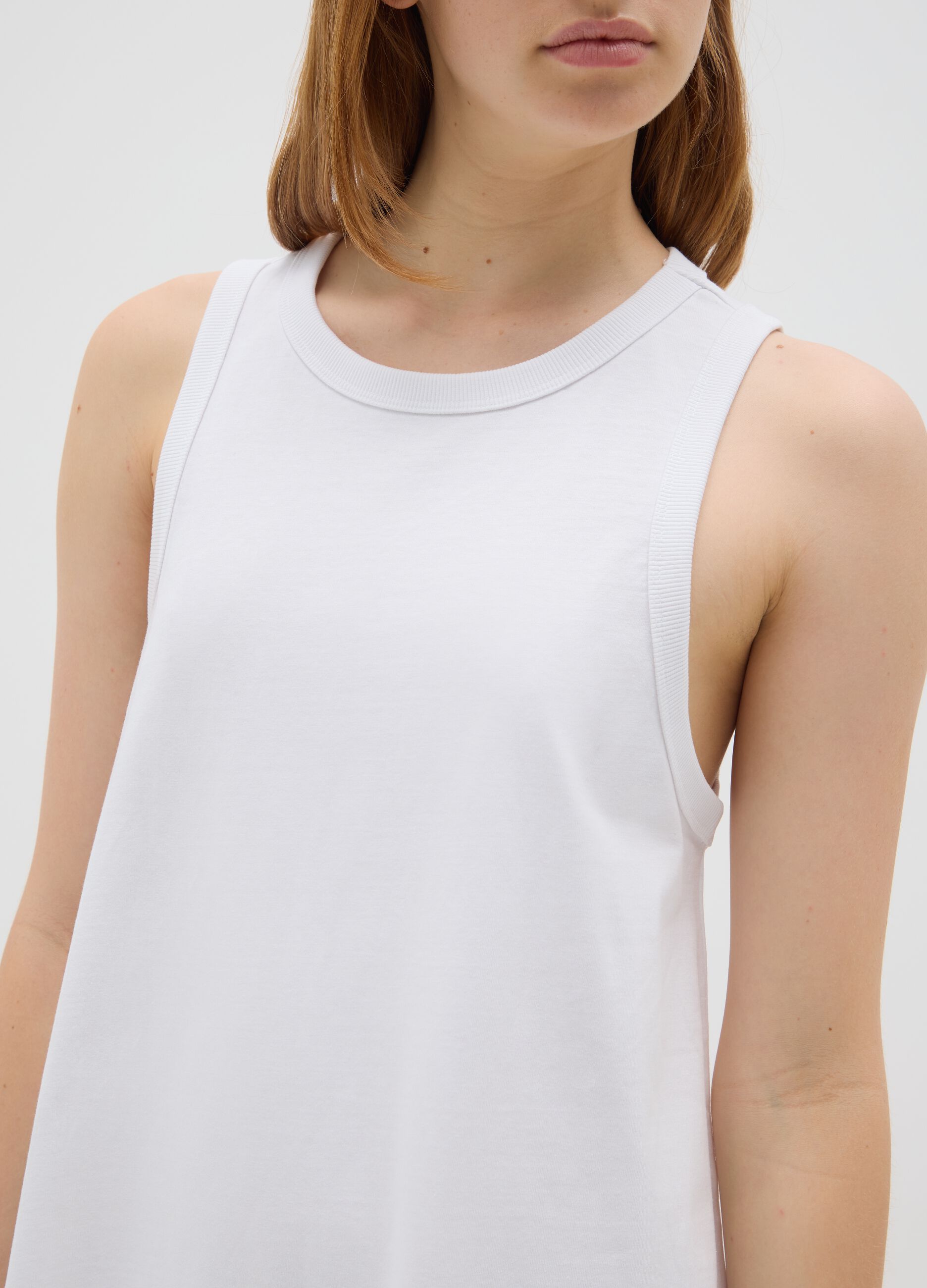 Women's Pure White Cotton Dress