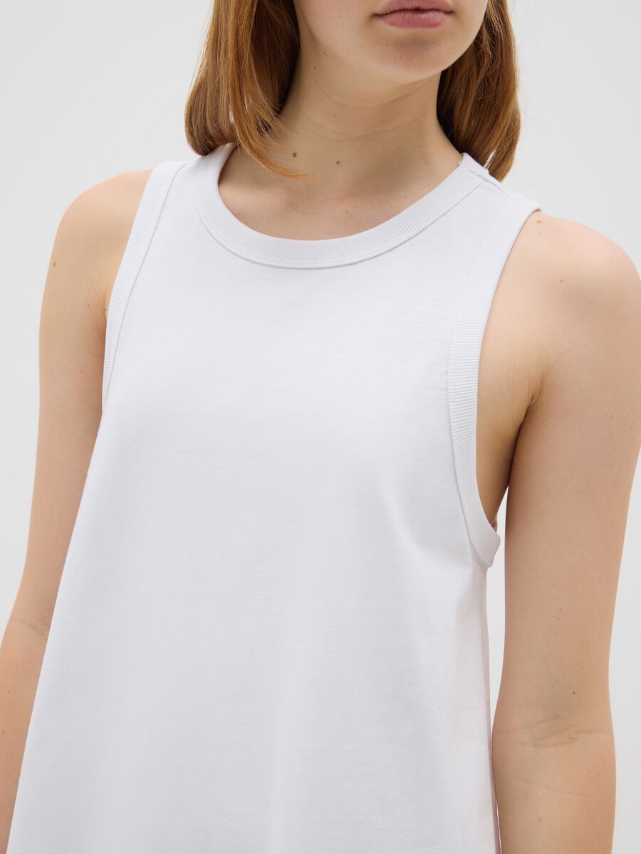 Women's Pure White Cotton Dress_3