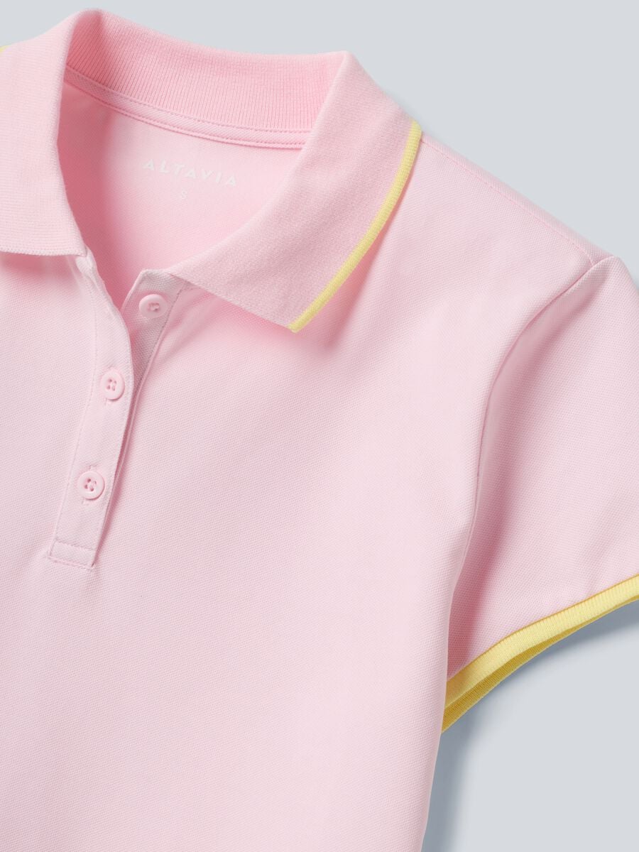 Polo sportiva rosa ALTAVIA COURT in cotone elasticizzato_5
