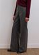 Pantaloni grigi in misto lana e viscosa flare fit_3